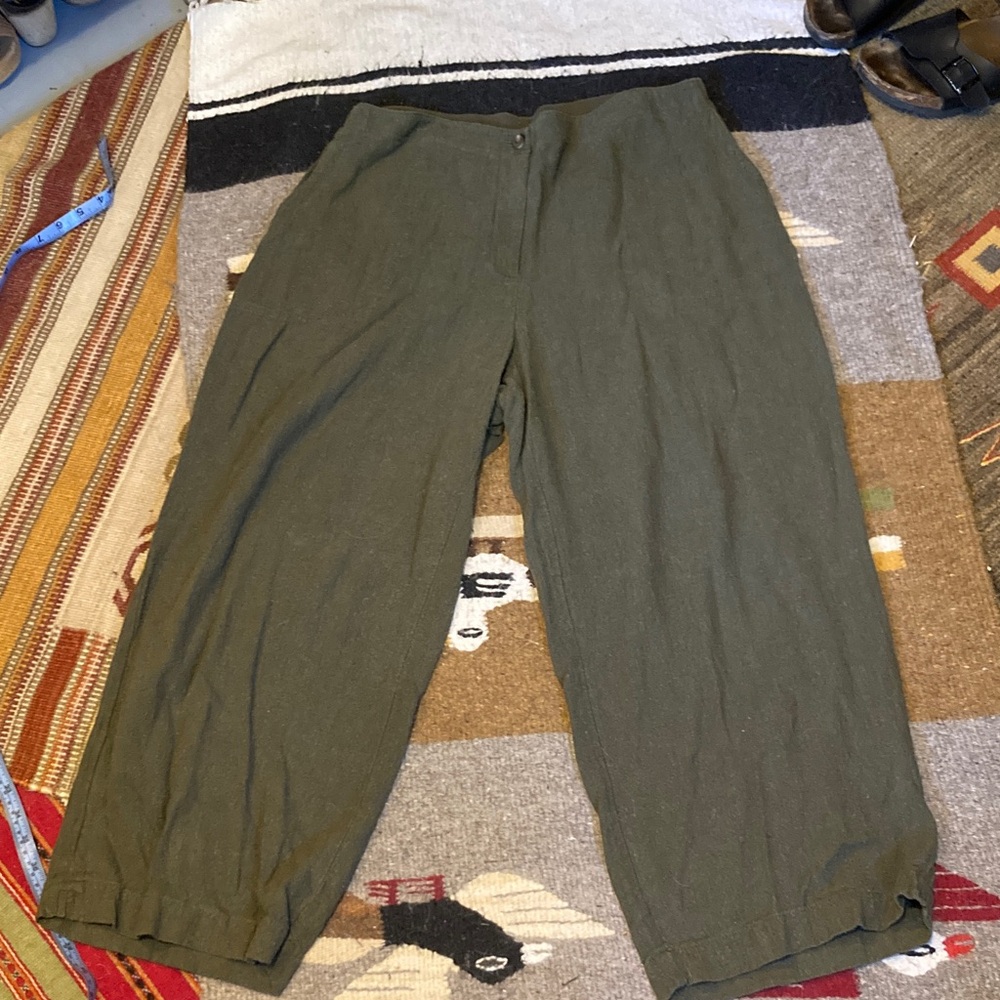 J Jill linen blend army floods